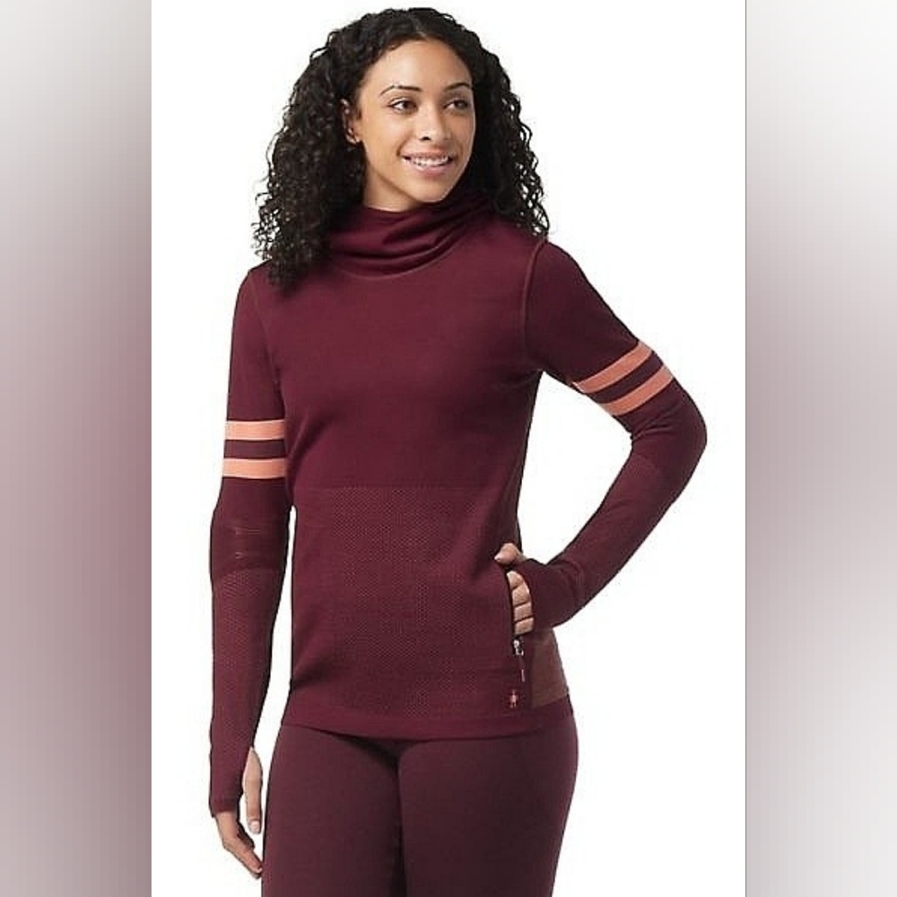 Smartwool Burgundy and Pink Sweatshirt